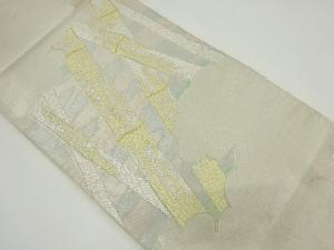 アンティーク　雲に竹模様織り出し袋帯（材料）